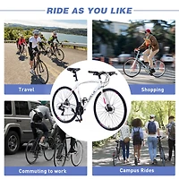 Streamdale 24-Speed Hybrid Bike with Disc Brakes