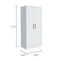Simplie Fun Conway Rectangle Armoire White