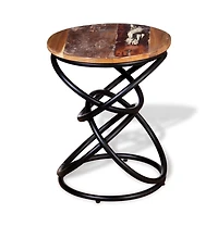 vidaXL End Table Solid Reclaimed Wood