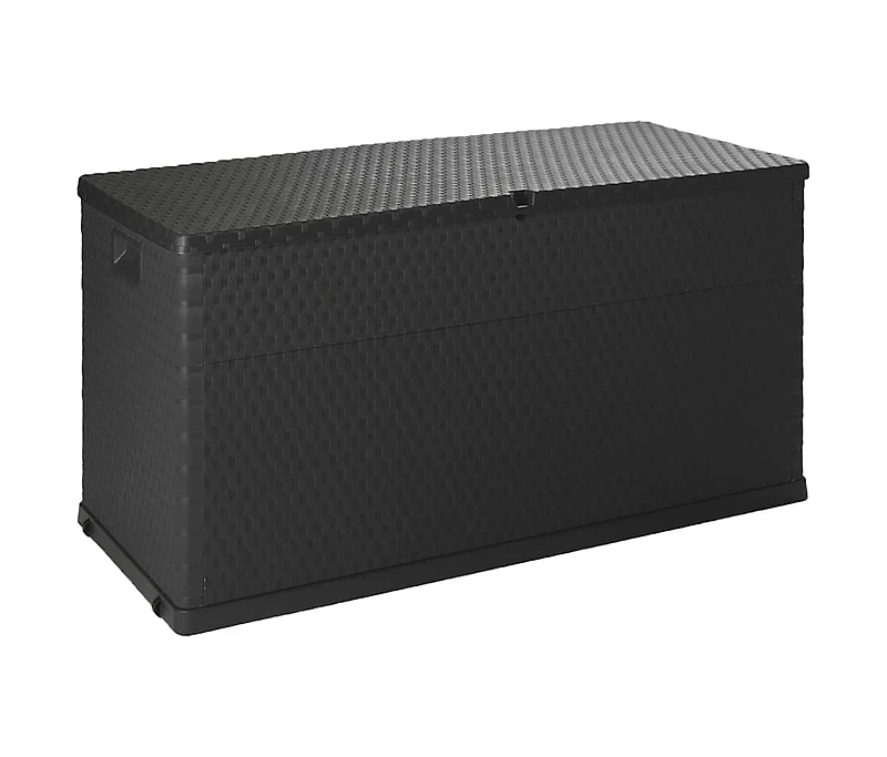 vidaXL Patio Storage Box Anthracite 47.2"x22"x24.8" Pp Rattan