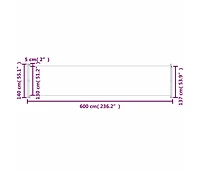 Patio Retractable Side Awning 55.1"x236.2" Brown