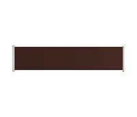 Patio Retractable Side Awning 55.1"x236.2" Brown