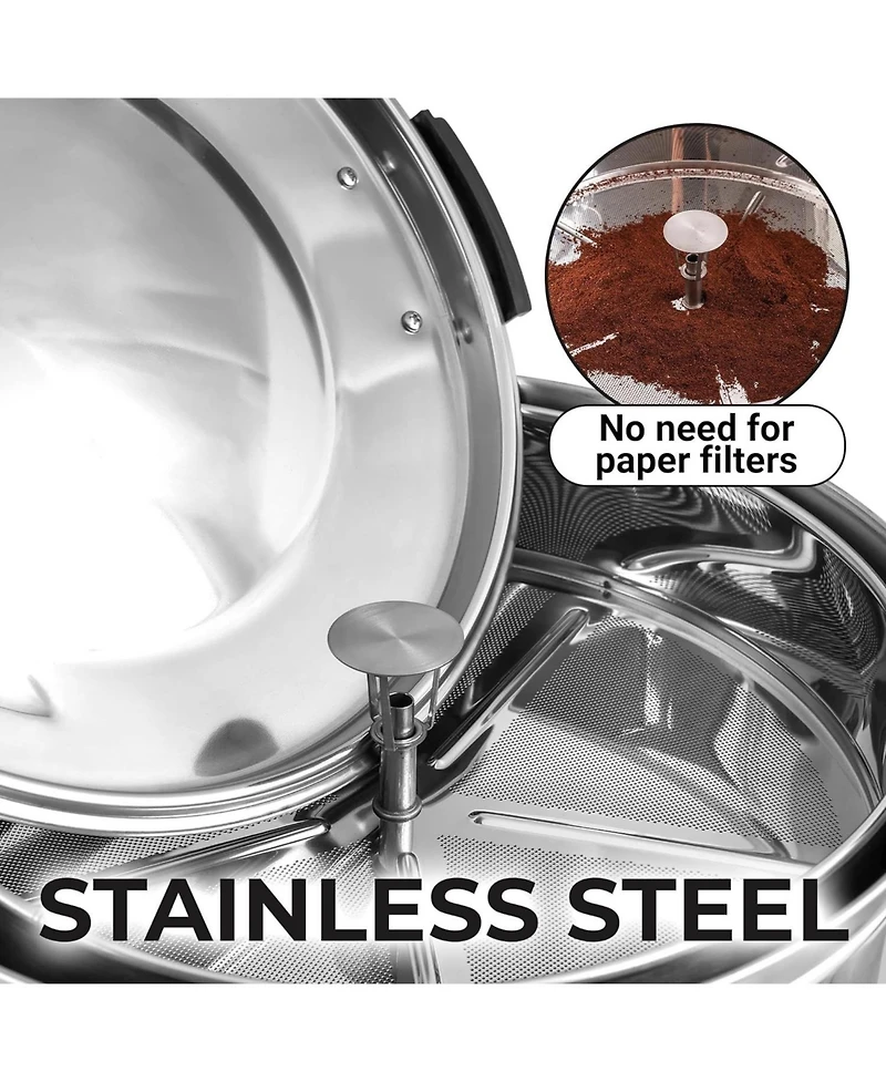 Premium Stainless Steel LargeCommercial Coffee Urn (50 Cup)