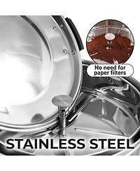 Premium Stainless Steel LargeCommercial Coffee Urn (50 Cup)