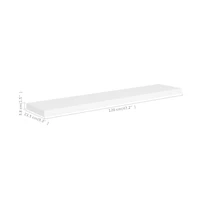 Floating Wall Shelves 4 pcs White 47.2"x9.3"x1.5" Mdf