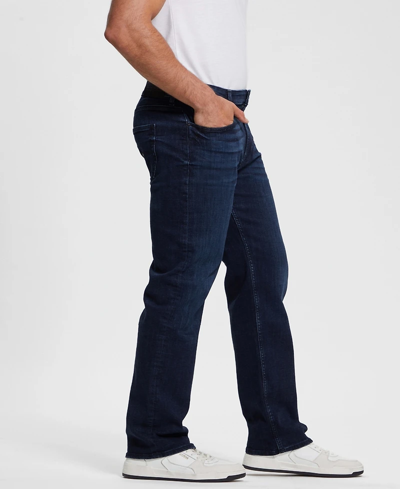 Guess Men's Dark Wash Regular Straight Jeans