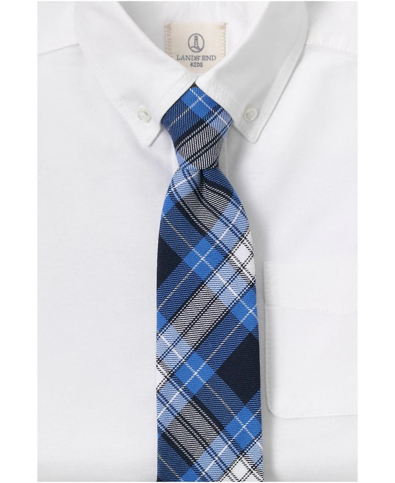 Lands' End Men's School Uniform Adult Plaid To Be Tied Tie