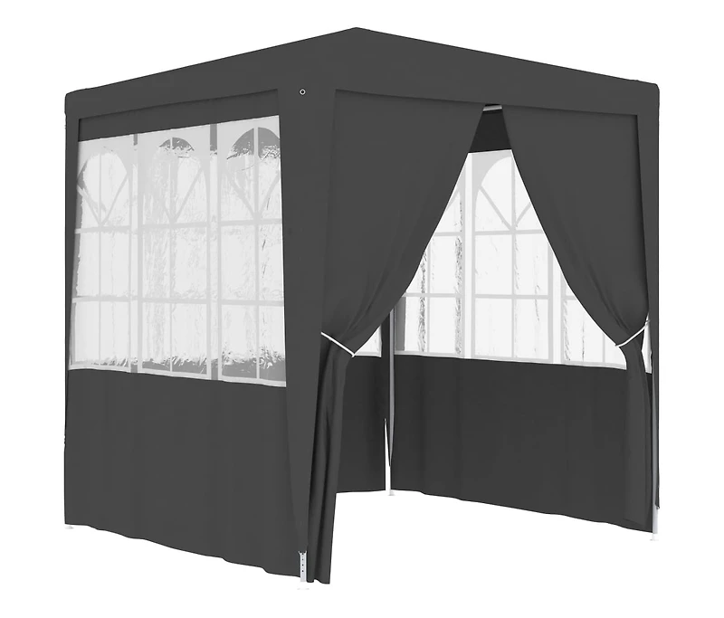 Professional Party Tent with Side Walls 8.2'x8.2' Anthracite 0.3 oz/ft²