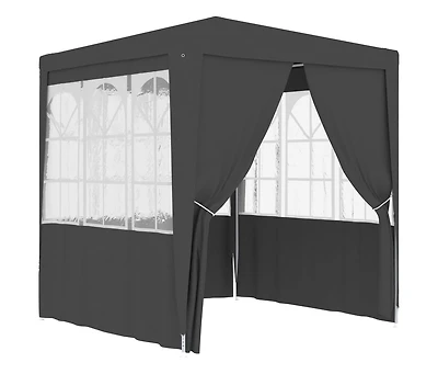 Professional Party Tent with Side Walls 8.2'x8.2' Anthracite 0.3 oz/ft²