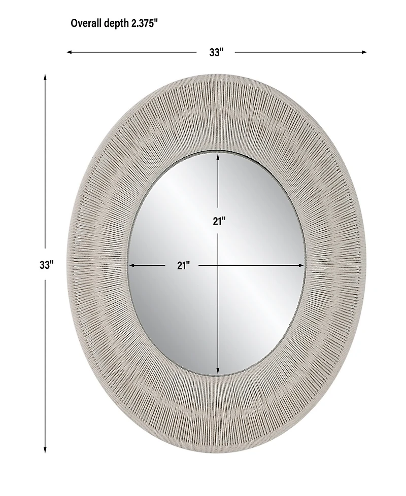 Uttermost Sailor's Knot Small Round Mirror