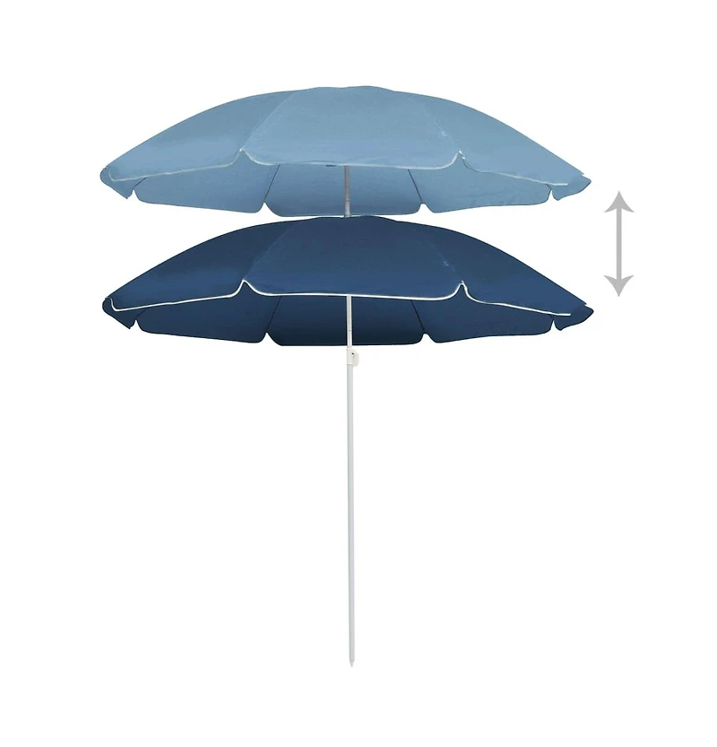 Outdoor Parasol with Steel Pole Blue 70.9"