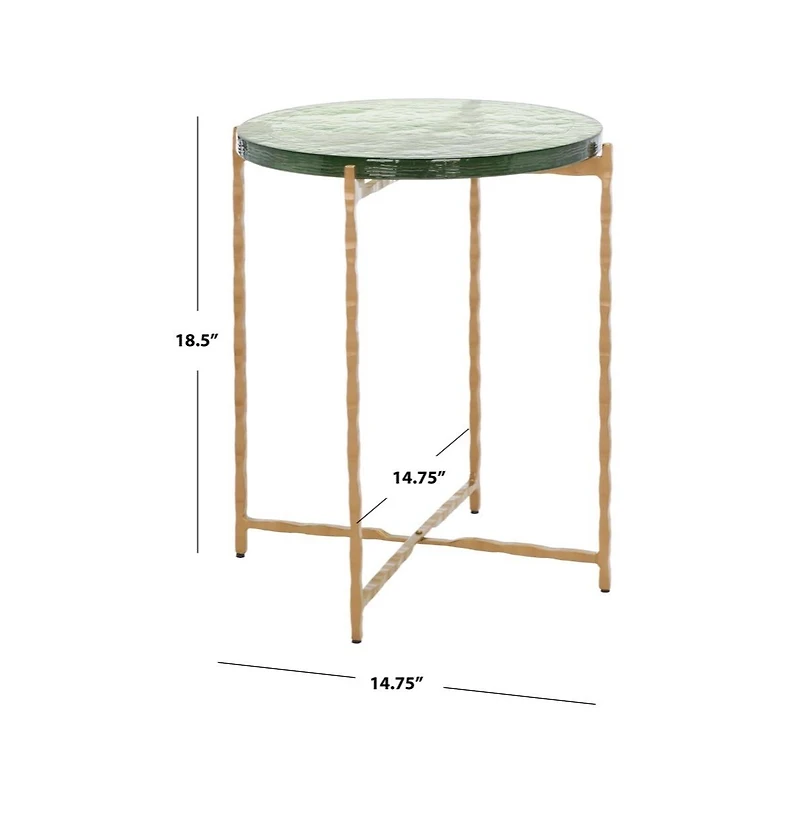 Tengah Round Glass Accent Table
