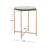 Tengah Round Glass Accent Table