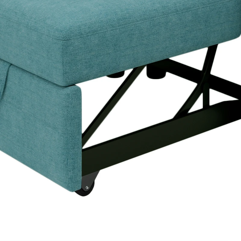 Streamdale Modern Teal 3-In-1 Sleeper Chair Bed
