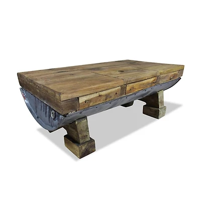 vidaXL Coffee Table Mixed Recycled Wood 35.4"x19.7"x13.8"
