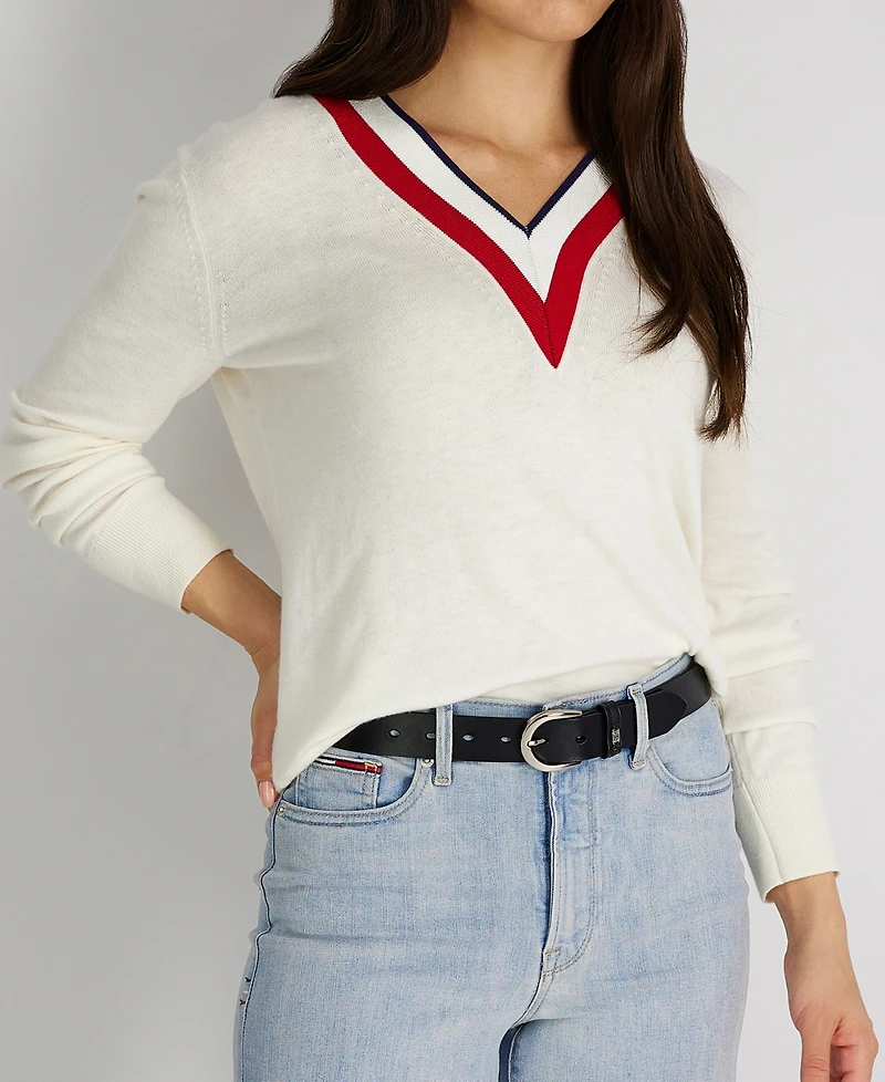 Tommy Hilfiger Women's Signature Leather Jean Belt