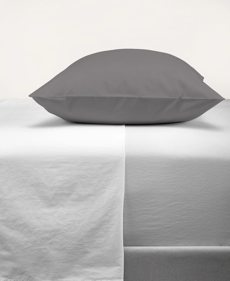 Purity Home 300 Thread Count Brushed Cotton Percale Pillowcase Pair, King