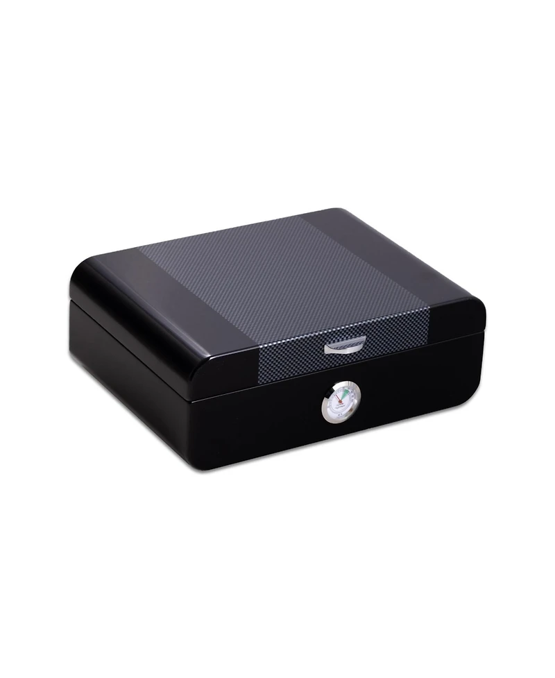 Bey-Berk Carbon Fiber Design 40 Cigar Humidor
