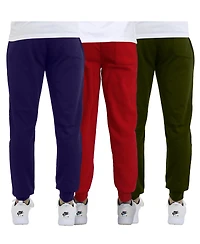 Blue Ice Men's Modern Fit Heavyweight Classic Fleece Jogger Sweatpants- 3 Pack