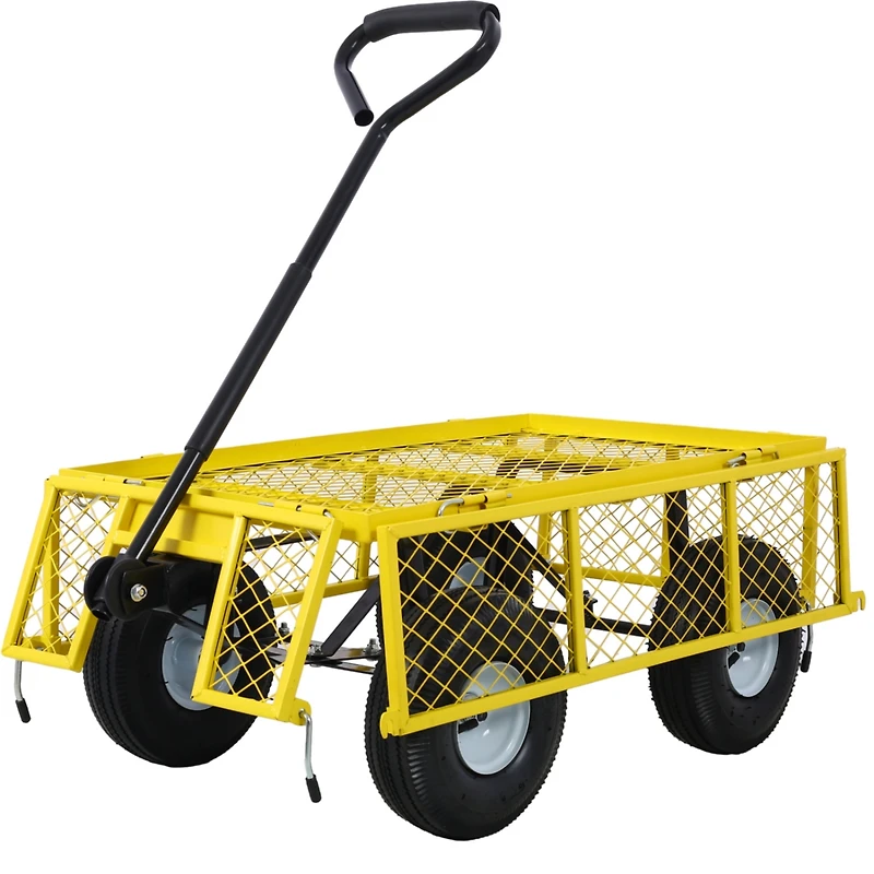 Streamdale Steel Garden Cart with Removable Sides, 3 Cu Ft, 550 Lb