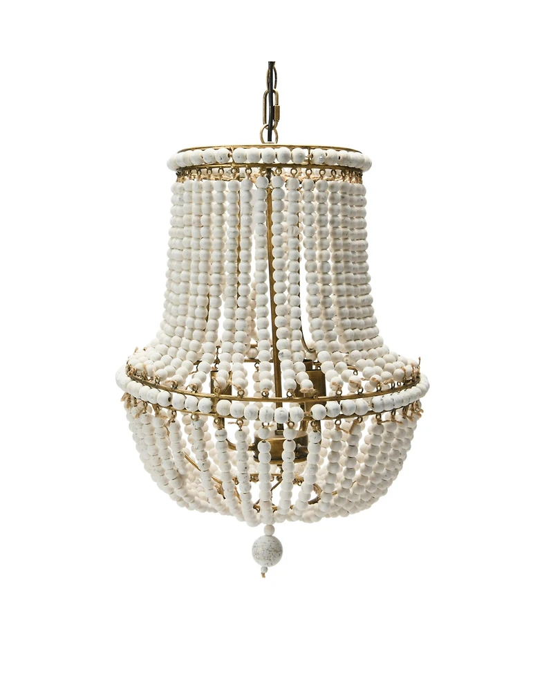 Storied Home Draped Wood Bead Chandelier