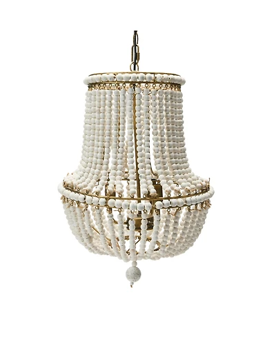 Storied Home Draped Wood Bead Chandelier