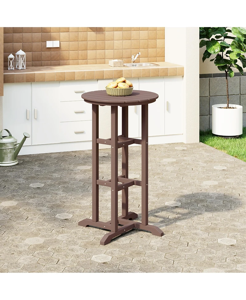 42" Counter Height Round Outdoor Patio Bistro Bar Table
