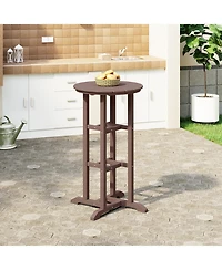 42" Counter Height Round Outdoor Patio Bistro Bar Table