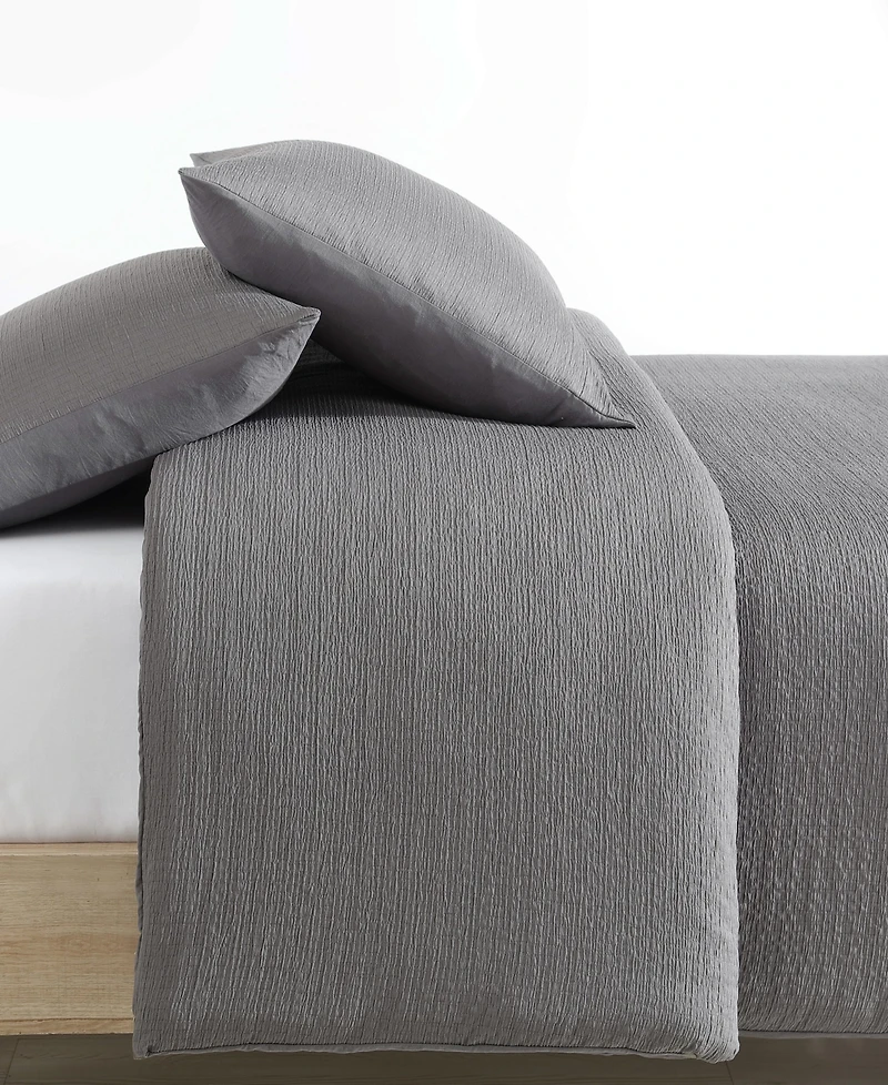 Calvin Klein Seersucker 3 Piece Duvet Cover Set