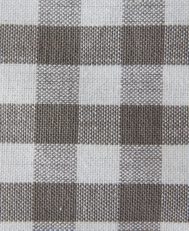 Design Imports Gingham Check Kitchen Collection, Gray, Dishtowel Set