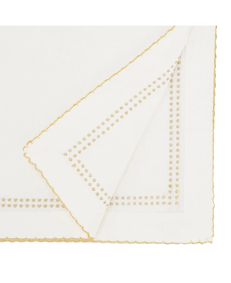 Saro Lifestyle Detailed Edge Embroidery Table Runner, 16"x72"