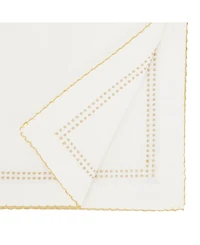 Saro Lifestyle Detailed Edge Embroidery Table Runner, 16"x72"