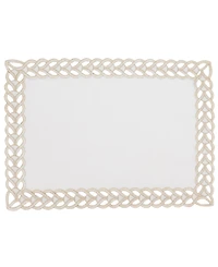 Saro Lifestyle Braided Bliss Border Placemat Set of 4,14"x20"