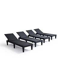 Adjustable & Waterproof Outdoor Patio Chaise Lounge Chairs