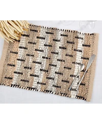 Saro Lifestyle Tailored Stripe Placemat Set of 4, 14"x20"