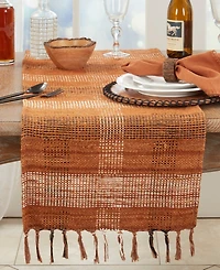 Saro Lifestyle Rustic Plaid Table Runner, 16"x72"