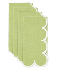 Saro Lifestyle Scalloped Hem Napkin Set of 4,20"x20"