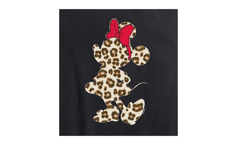 Hybrid Apparel Trendy Plus Minnie Mouse Cheetah Silhouette Graphic T-Shirt