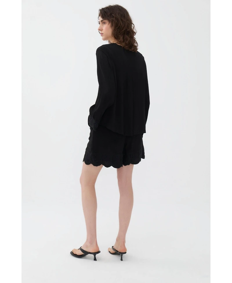 Nocturne Women's Stone Detailed Shorts