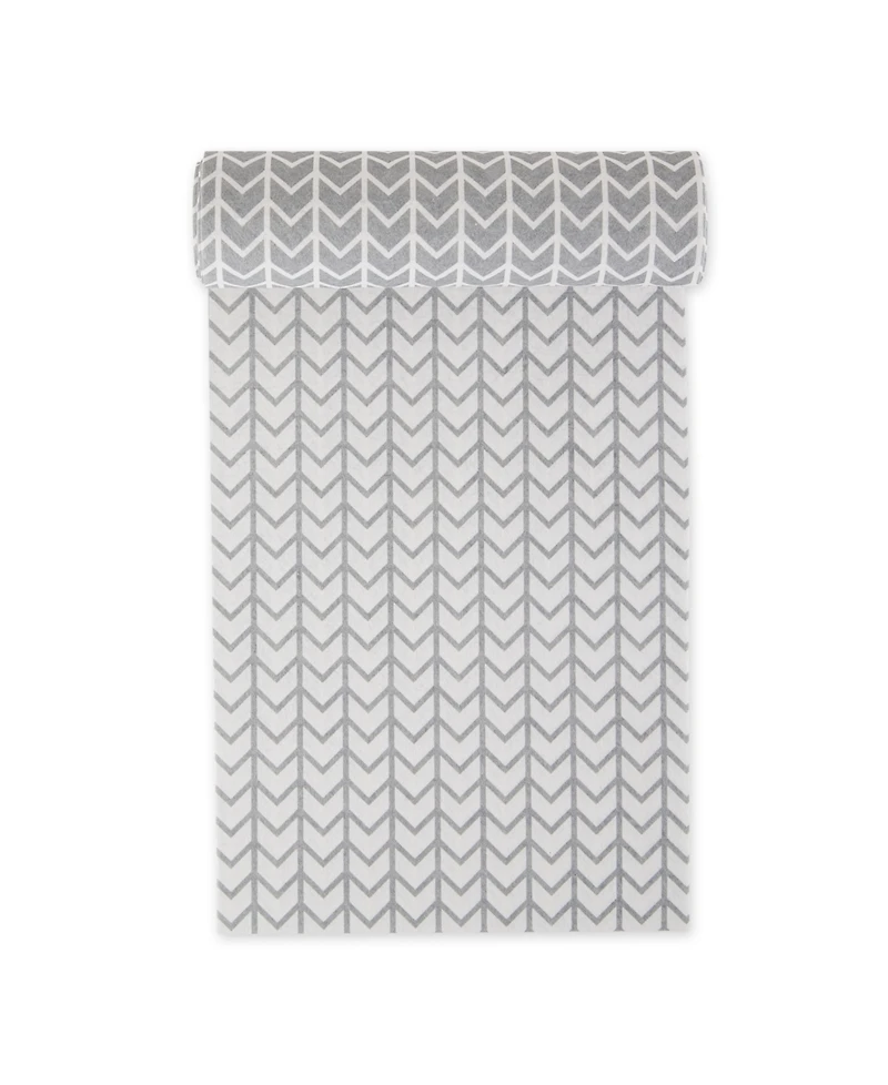 Design Imports Fridge Shelf Liner Collection Non-Adhesive, Cut to fit, Machine Washable, 12x120", Gray Herringbone, 2 Piece