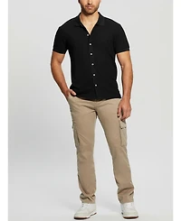 Guess Men's Pointelle Short Sleeve Knit Shirt