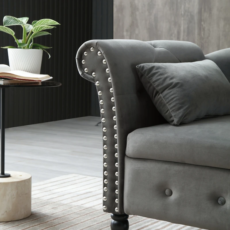 Streamdale Tufted Multifunctional Velvet Chaise Lounge