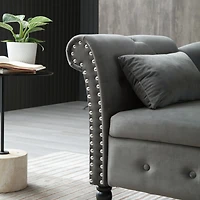 Streamdale Tufted Multifunctional Velvet Chaise Lounge