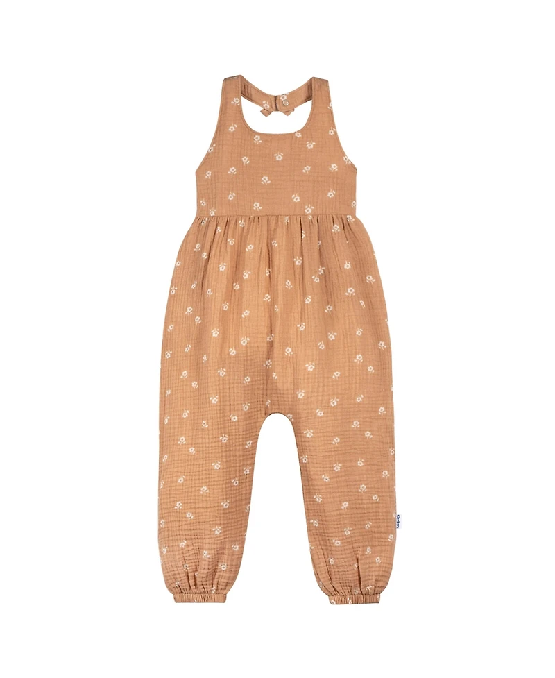 Gerber Toddler Girls Gauze Halter Romper