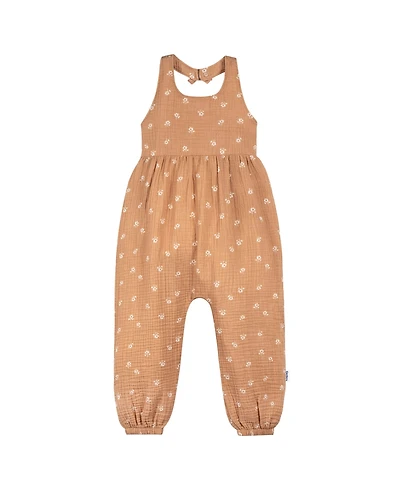 Gerber Toddler Girls Gauze Halter Romper