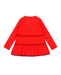 Mixed Up Clothing Girls Ruffle Hem Tiered Tunic and Legging Set - Red Multicolor