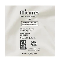 Mightly Big Girls Rebel x Kids' Fair Trade 100% Organic Cotton Tight Fit Pajamas, 2-Piece Set