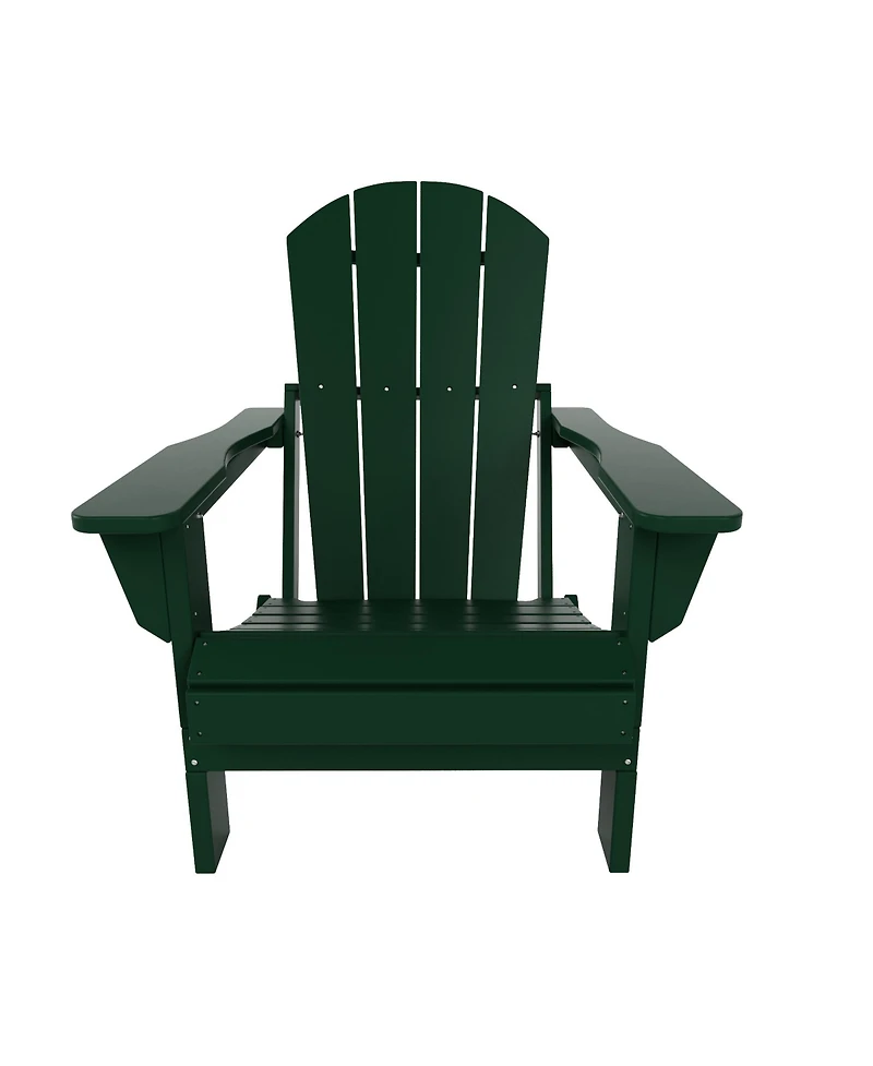 WestinTrends Adirondack Folding Chair with Ottoman and Side Table Set