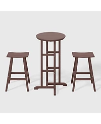 WestinTrends Outdoor Patio Bar Height Table and Stool -Piece Dining Set
