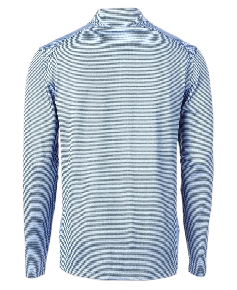 Cutter Buck Virtue Eco Pique Micro Stripe Recycled Mens Quarter Zip Jacket
